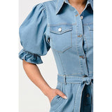 DENIM BUTTON DOWN ROMPER