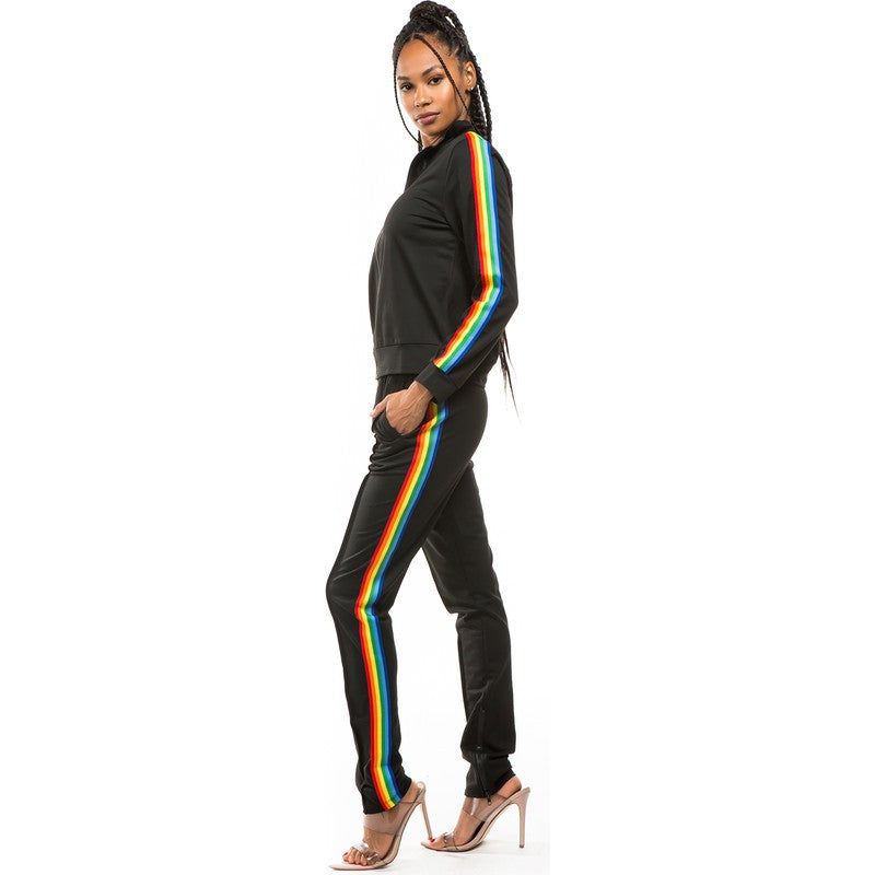 TWO-PIECE RAINBOW PANT SET