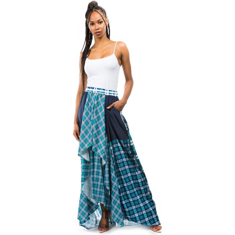 MAXI SKIRT- BLUE