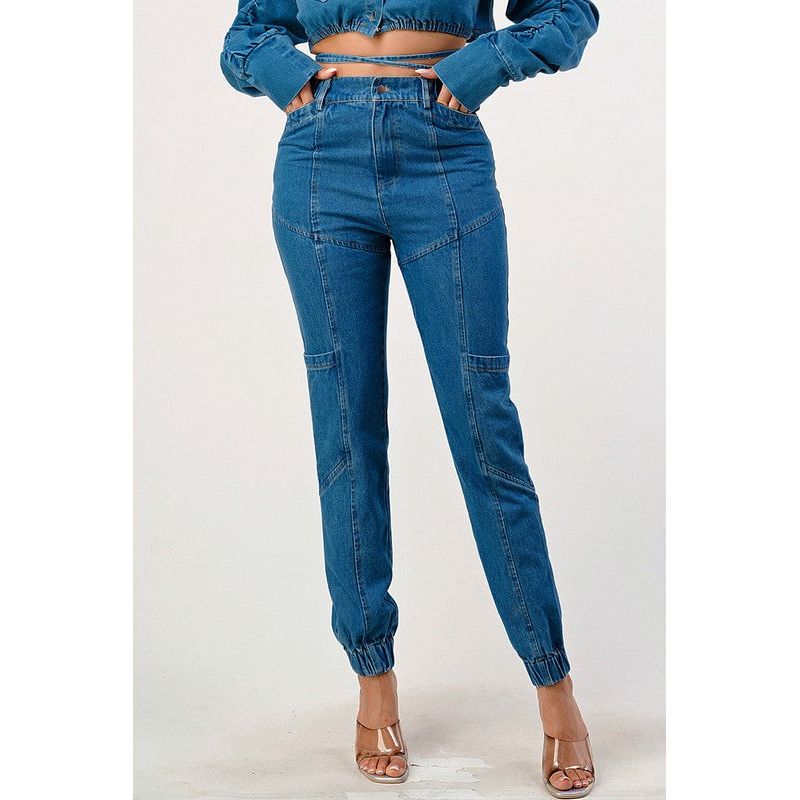 CASUAL LONG DENIM PANTS