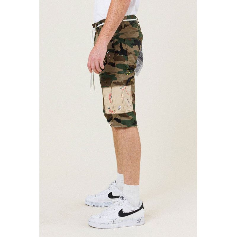 Flowers Patch Camo Cargo Short