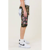 Flowers Patch Camo Cargo Short