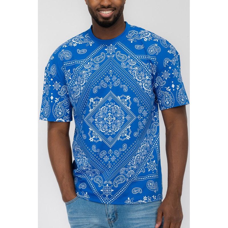 Weiv Mens Bandana Print TShirt