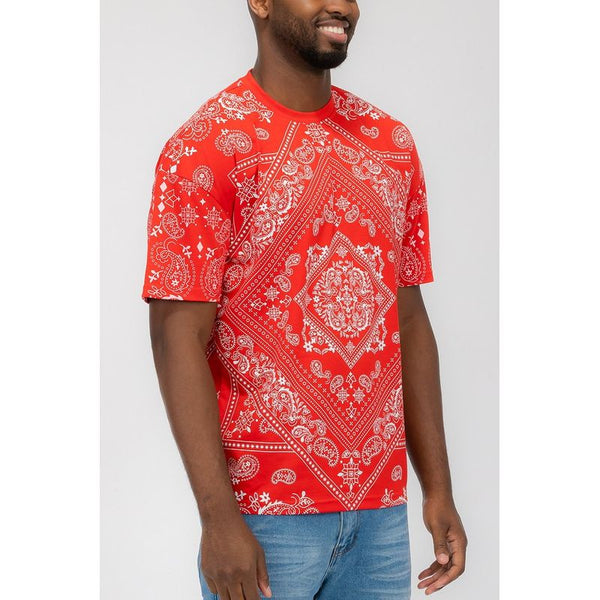 Weiv Mens Bandana Print TShirt