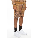 Weiv Mens Paisley Bandana Print Shorts