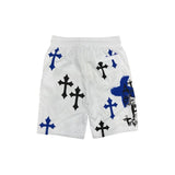 Mens Chrome Cross Skull Shorts