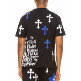 Men's Cotton Print Cross Thirt - Spicie's Boutique