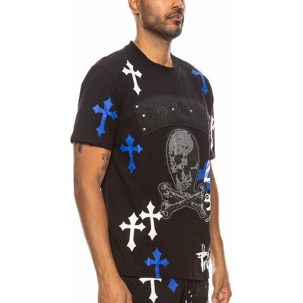 Men's Cotton Print Cross Thirt - Spicie's Boutique