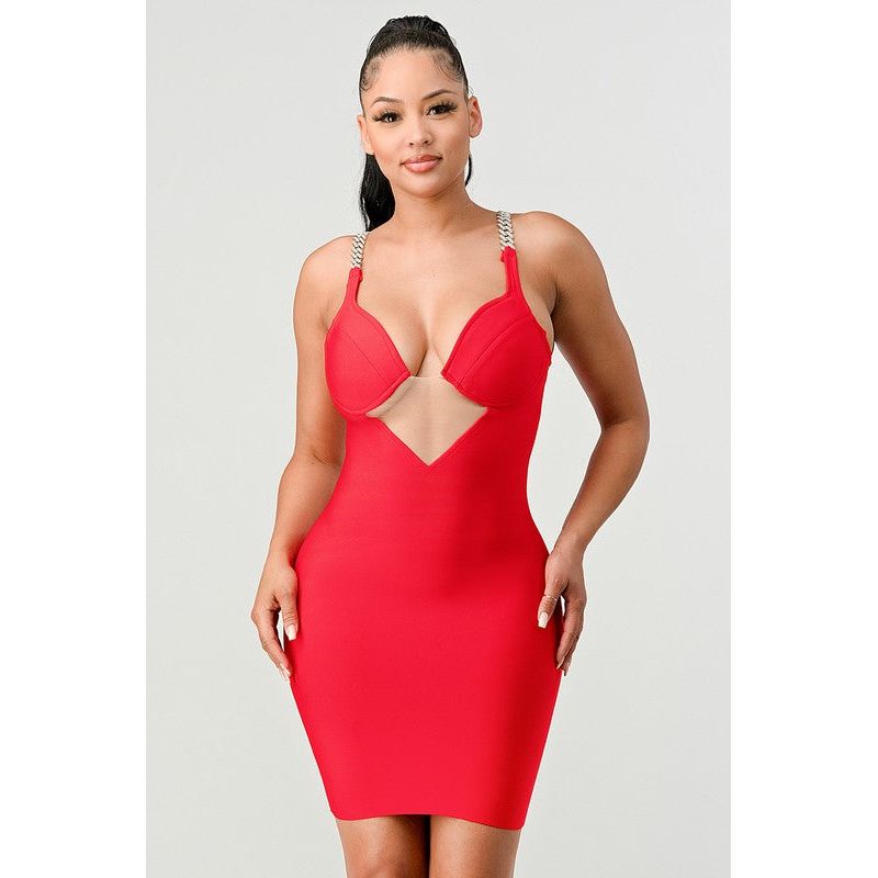 HOLIDAY SEXY BANDAGE DRESS