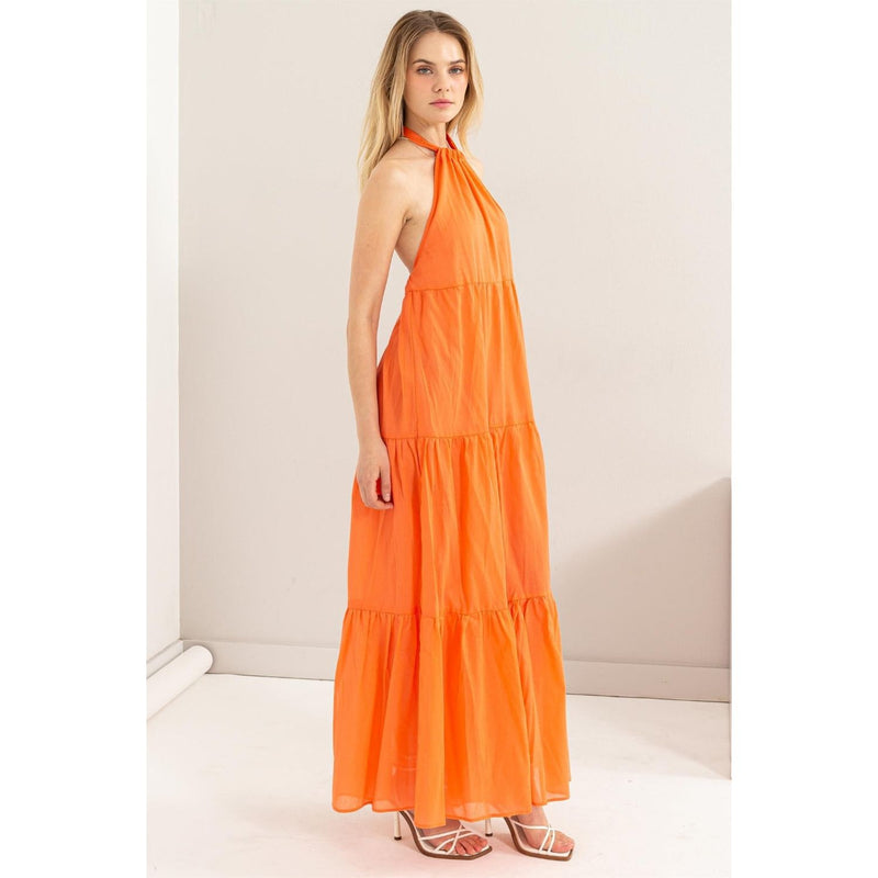 Halter Neck Cover Up Maxi Dress