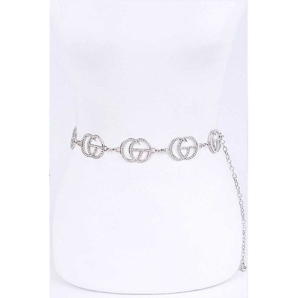 Crystal CG Logo Iconic Chain Belt