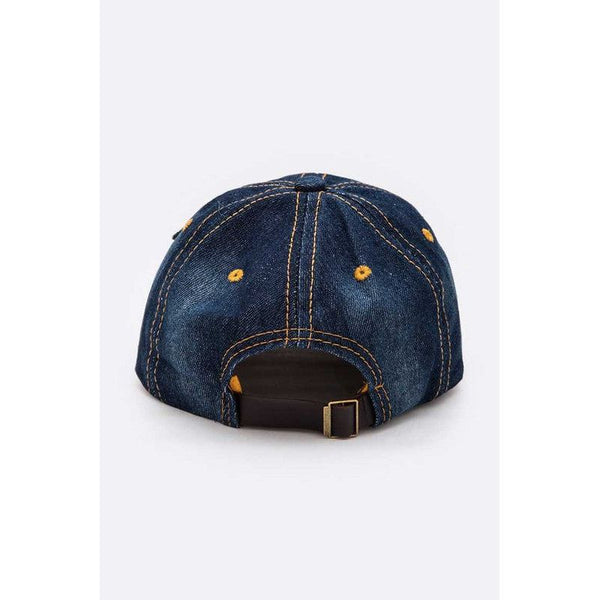 Dog Mom Stone Denim Cap