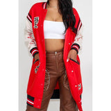 Long Fit Letterman Jacket