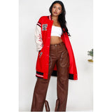 Long Fit Letterman Jacket