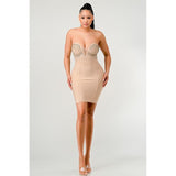 Betting on you casual embellished bandage dress