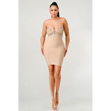 Betting on you casual embellished bandage dress