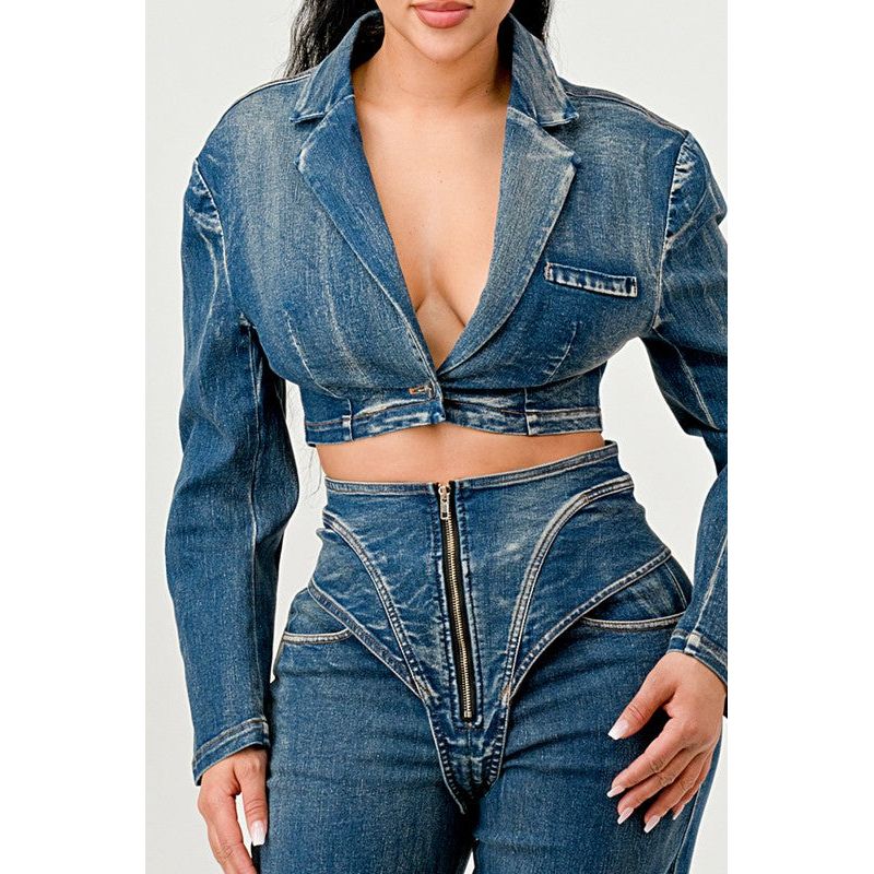 Cool Chick Denim Pant Set