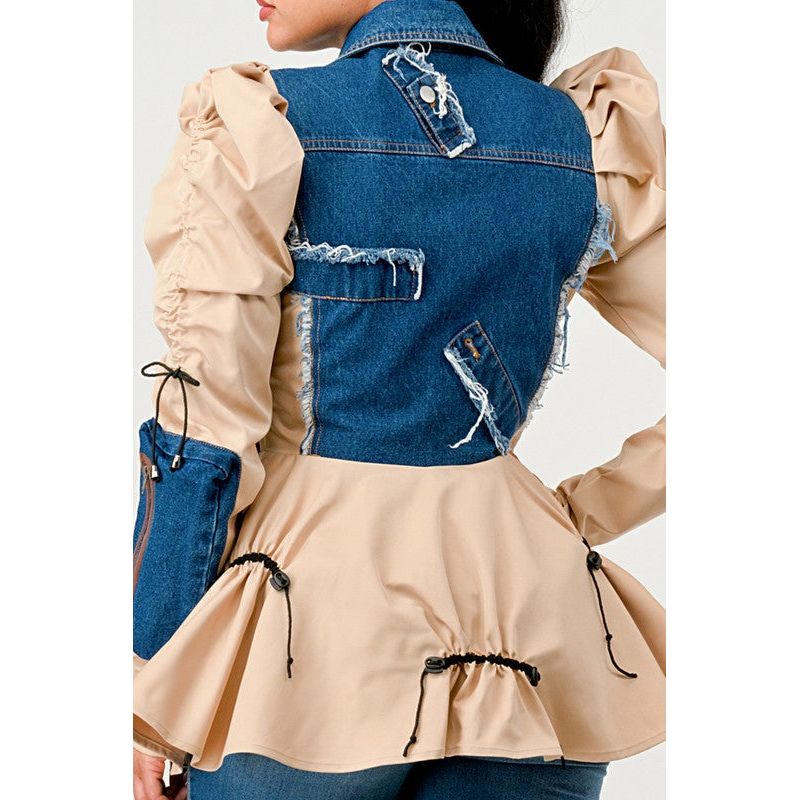 Peplum Panache Denim Jacket