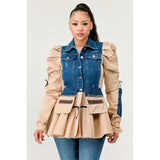 Peplum Panache Denim Jacket