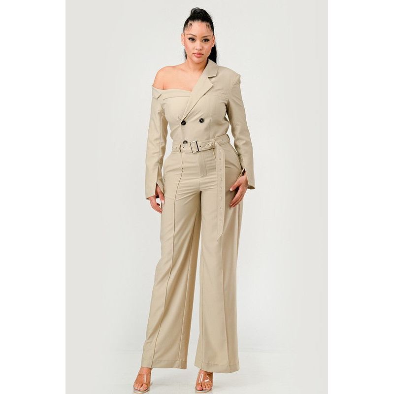 Savannah Elegance Trench Jumpsuit