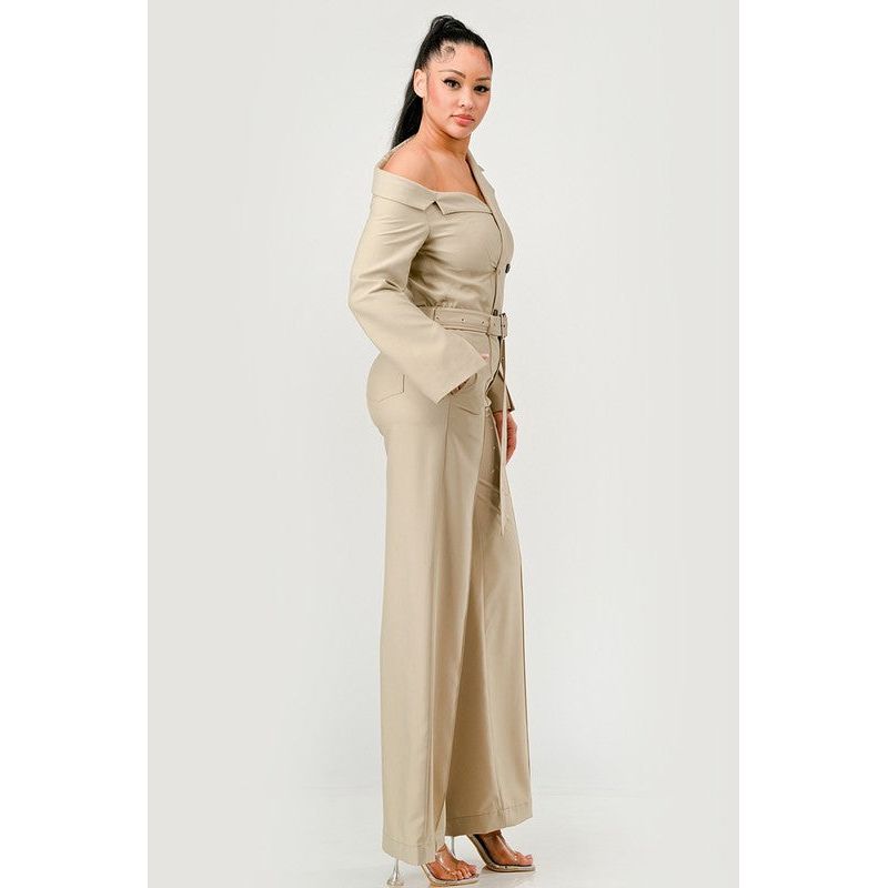 Savannah Elegance Trench Jumpsuit