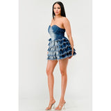 Denim Delight Tiered Ruffle Dress