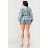 Glitz & Denim Sequin Hoodie Set