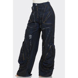 Urban Nomad Distressed Cargo Jeans