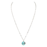 Initial D Turquoise Pendant Necklace