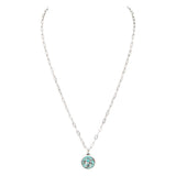 Initial H Turquoise Pendant Necklace