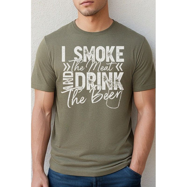 Men's Tee I Smoke the Meat and Drink the Beer