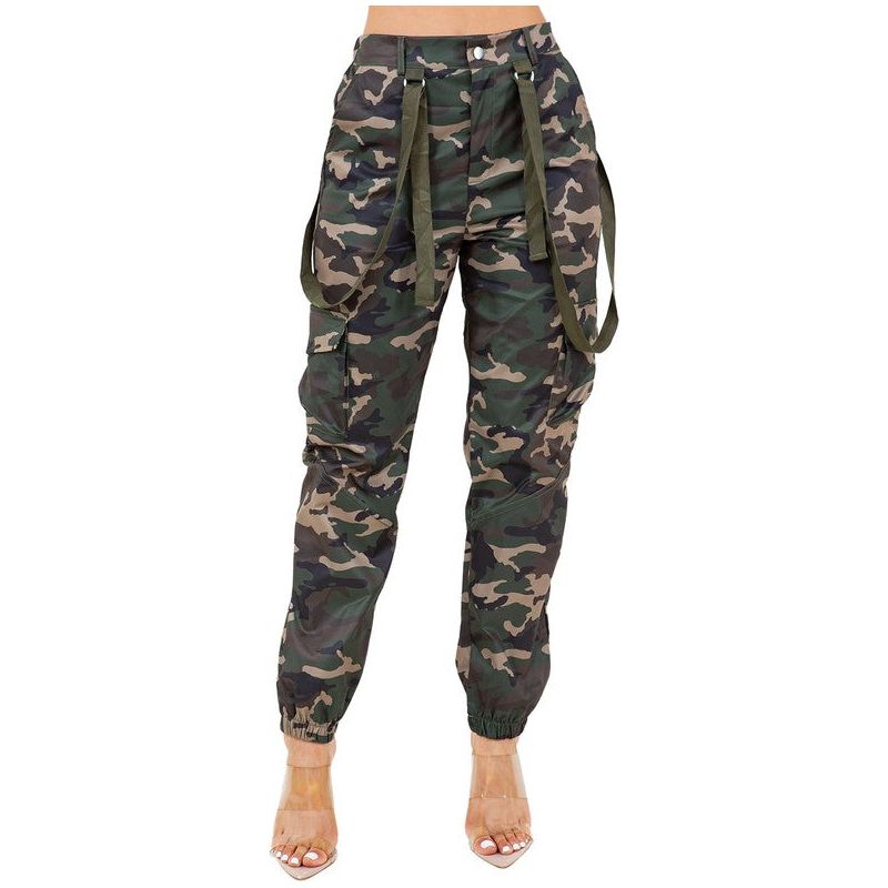 WOMEN FASHION CAMO CARGO PANTS