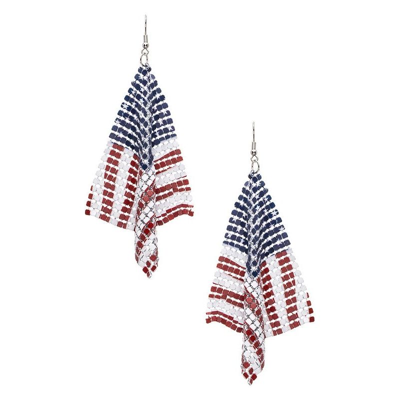 USA Flag Chainmail Iconic Earrings