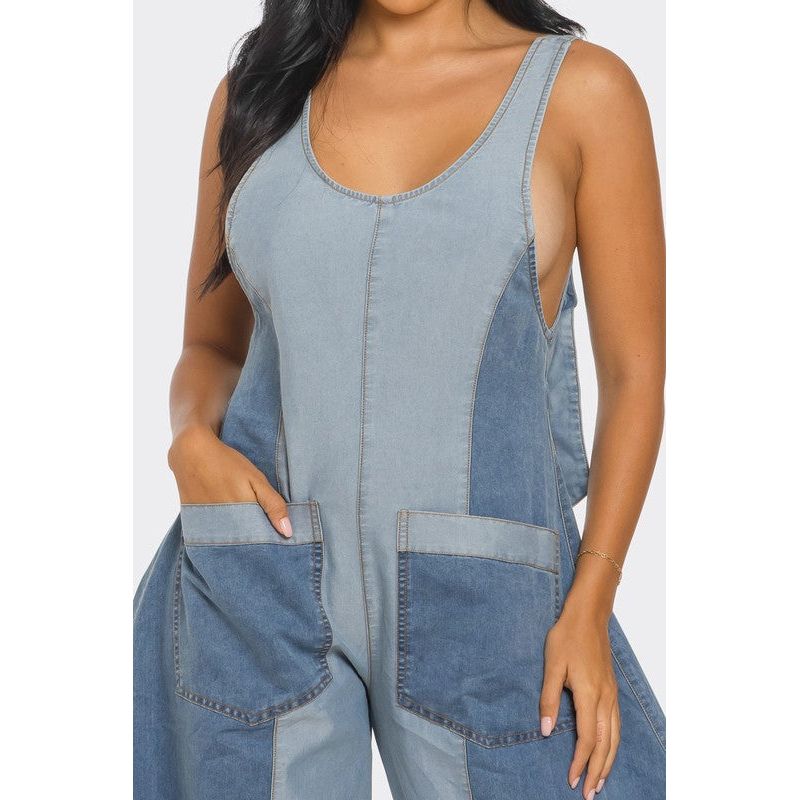 Denim Patchwork Harlem Jumpsuit