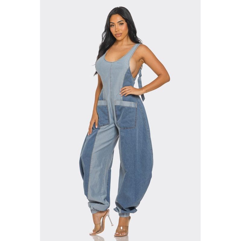 Denim Patchwork Harlem Jumpsuit