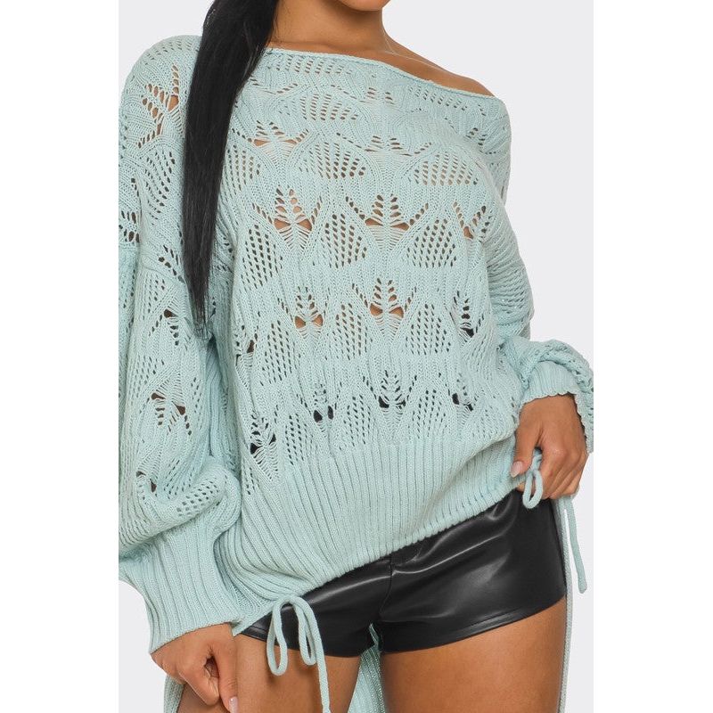 Oversized Knit Asymmetrical Sweater