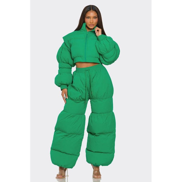 Green Puffy Set