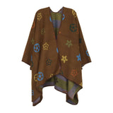 Multi Color and Geometric Pattern Poncho