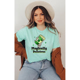 Magically Delicious Coffee Graphic Crew Neck Tee