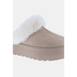 Weeboo Thick Bottom Fur Trim Snow Slippers