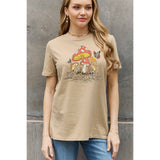 Simply Love Mushroom & Butterfly Graphic Cotton T-Shirt