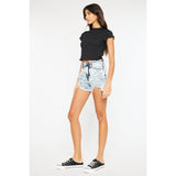 Kancan Distressed High Waist Denim Shorts