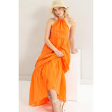 Halter Neck Cover Up Maxi Dress