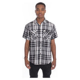 Men's Casual Short Sleeve Checker Shirts