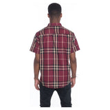 Men's Casual Short Sleeve Checker Shirts