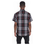 Men's Casual Short Sleeve Checker Shirts