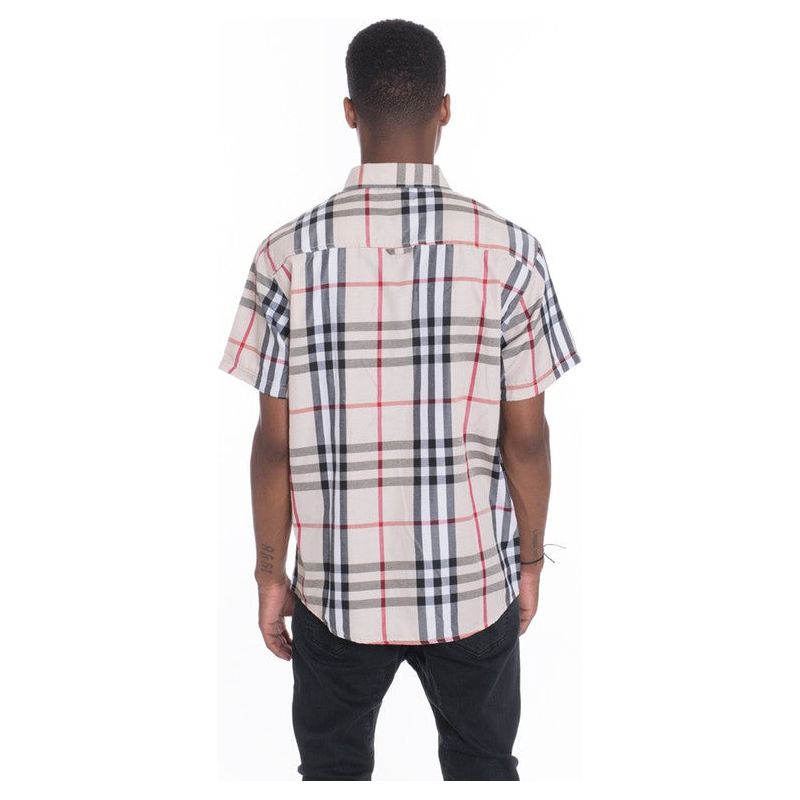 Men's Casual Short Sleeve Checker Shirts