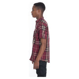 Men's Casual Short Sleeve Checker Shirts