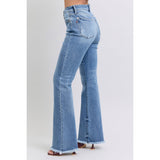 Judy Blue Raw Hem High Rise Bootcut Jeans