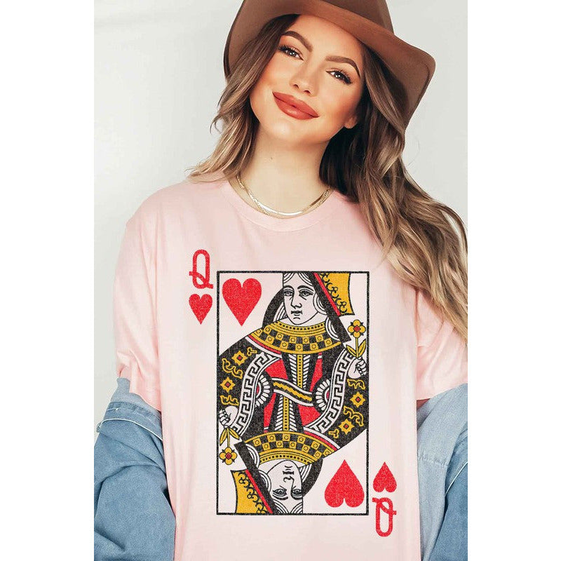 QUEEN OF HEARTS GRAPHIC TEE - Spicie's Boutique